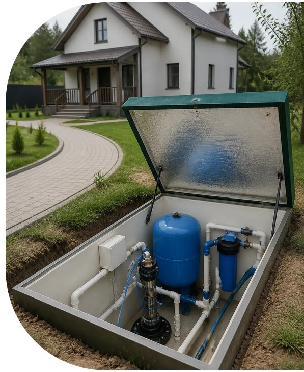 Автономное водоснабжение дома в Мегионе от 156375 р. | АПаруса-Мго